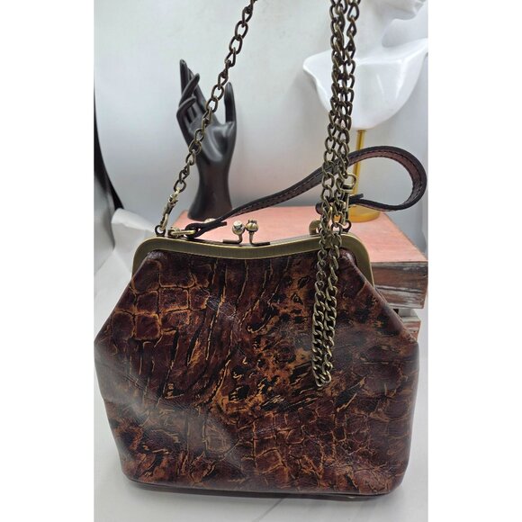 Patricia Nash Animal Abstract 10th Anniversary Edition Leather Crossbody Bag - Picture 15 of 16